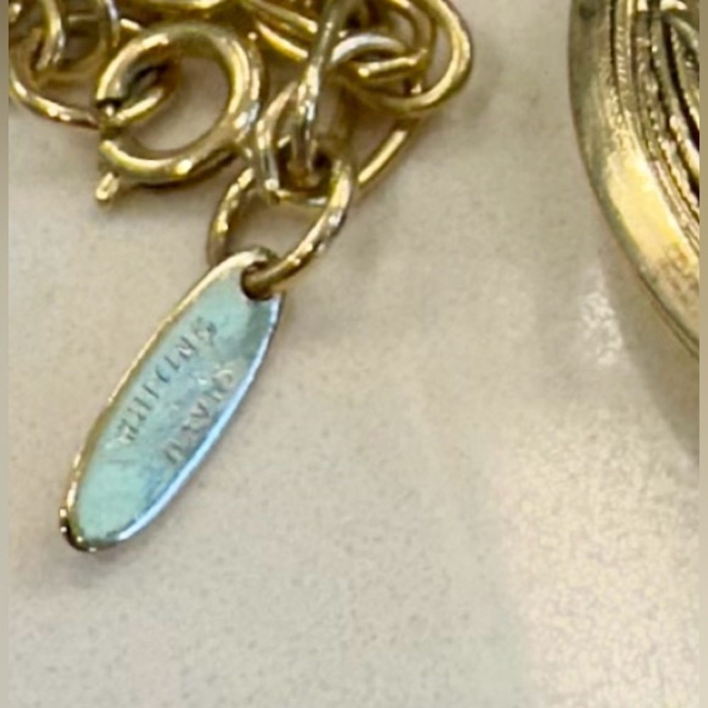 VTG Whiting & Davis Signed 70s Gold-Toned Oversized Mermaid Locket Necklace EUC - Picture 17 of 17
